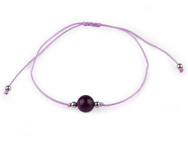 Náramek shamballa minerální korálek
