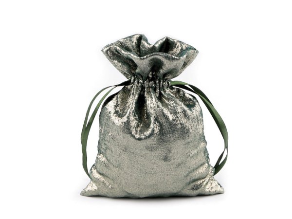 Dárkový pytlík s metalickým efektem 13x18 cm