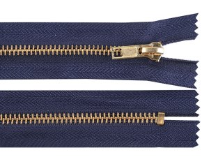 Kovový zip No 5 délka 10 cm (jeansový)