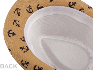 Dětský letní klobouk / slamák kotvy