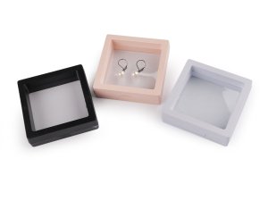 Krabička / rámeček s průhlednou fólií k vystavení zboží a dárkovému balení 7x7 cm