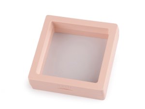 Krabička / rámeček s průhlednou fólií k vystavení zboží a dárkovému balení 7x7 cm