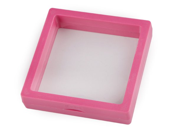 Krabička / rámeček s průhlednou fólií k vystavení zboží a dárkovému balení 9x9 cm