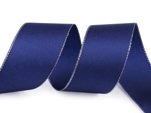 Stuha taftová s lurexem šíře 40 mm